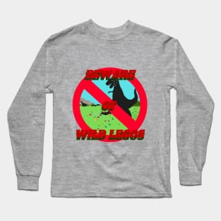 Beware of Wild Lego Funny Dinosaur Meme Long Sleeve T-Shirt